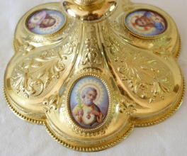 Solid silver gilt antique French Gothic Chalice.